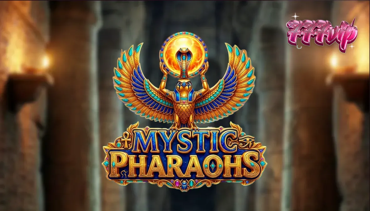 Interface do jogo Mystic Pharaoh com símbolos egípcios e hieróglifos